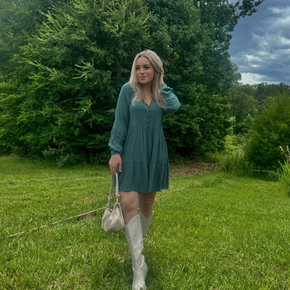 Knox Rose Teal Long Sleeve Dress